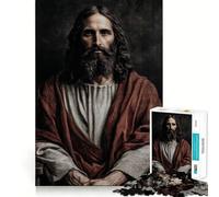 Ritratto di Gesù Cristo - Puzzle da 1000 pezzi per ragazzi - Gioco di logica - Gioco di gruppo - Taglio di precisione - Regalo premuroso (38x26cm)