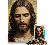 Ritratto di Gesù Cristo - Puzzle da 1000 pezzi per ragazzi, ideale per migliorare la memoria, rilassarsi e divertirsi Dimensioni precise, regalo creativo (38x26cm)