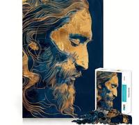 Ritratto di Gesù - Puzzle da 1000 pezzi per ragazzi - Gioco stimolante per la mente - Hobby tranquillo - Taglio preciso - Regalo stagionale (50x75cm)