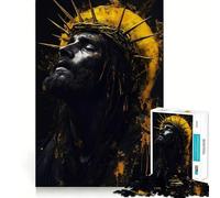 Ritratto di Gesù Puzzle per ragazzi 1000 pezzi Gioco stimolante Gioco rilassante Taglio preciso Lista dei desideri di Babbo Natale (38x26cm)