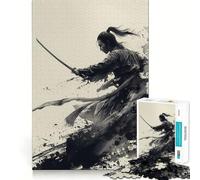 Ritratto di guerriero samurai - Puzzle da 1000 pezzi per adolescenti, rompicapo, gioco rilassante, taglio premium, regalo di Natale (38x52cm)