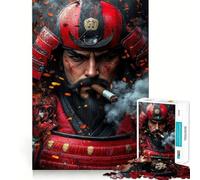 Ritratto di guerriero samurai - Puzzle da 1000 pezzi per ragazzi - Puzzle facile da assemblare - Tempo libero - Taglio preciso - Regalo di Babbo Natale (38x52cm)