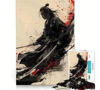 Ritratto di guerriero samurai, puzzle per adolescenti, 1000 pezzi, rompicapo rilassante, assemblaggio immagini, regalo affettuoso (50x75cm)