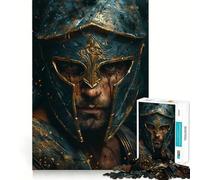 Ritratto di guerriero spartano - Puzzle da 1000 pezzi per adulti e ragazzi, gioco di logica, rilassante, taglio preciso, regalo di Natale 38x26cm
