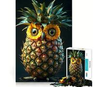 Ritratto di gufo ananas per adulti Puzzle da 1000 pezzi Gioco per esercizi mentali Divertimento per tutta la famiglia Taglio di precisione Regalo adorabile (38x52cm)