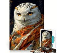 Ritratto di gufo delle nevi - Puzzle da 1000 pezzi per adulti - Gioco di logica - Passatempo domestico - Bordi puliti - Regalo perfetto (38x52cm)
