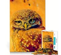 Ritratto di gufo Puzzle da 1000 pezzi per ragazzi Gioco di apprendimento cognitivo Zero Gap Perfetto incastro Compatto Divertimento per il tempo di gioco in famiglia (50x75cm)