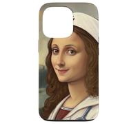 Ritratto di infermiera ispirato alla Monna Lisa con stetoscopio Art Custodia per iPhone 13 Pro