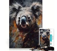 Ritratto di koala ad olio, puzzle da 1000 pezzi per adulti, gioco di sfida mentale, divertimento da assemblare insieme, taglio di qualità, (50x75cm)