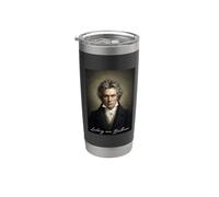 Ritratto di Ludwig van Beethoven Bicchiere termico in acciaio inox doppia parete
