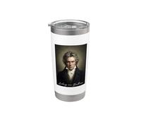 Ritratto di Ludwig van Beethoven Bicchiere termico in acciaio inox doppia parete