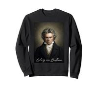 Ritratto di Ludwig Van Beethoven Felpa