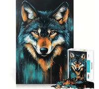 Ritratto di lupo - Puzzle da 1000 pezzi per adulti - Gioco di concentrazione mentale - Taglio di precisione - Attività creativa per rafforzare i legami affettivi (38x52cm)