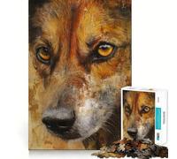 Ritratto di lupo - Puzzle da 1000 pezzi per adulti - Gioco di concentrazione mentale - Taglio di precisione - Attività creativa per rafforzare i legami affettivi (38x52cm)