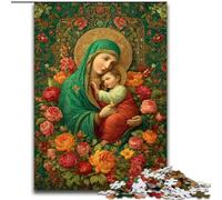 Ritratto di Maria Madre Puzzle per adulti 1000 pezzi Gioco difficile e stimolante e interazione genitore-figlio per tutta la famiglia (50x75cm)