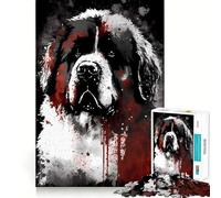 Ritratto di Mastino Tibetano - Puzzle da 1000 pezzi per adolescenti - Gioco di memoria, rilassante e divertente - Design e assemblaggio - Una piacevole sorpresa 38x52cm