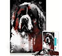 Ritratto di mastino tibetano, puzzle da 1000 pezzi per adolescenti, gioco per esercitare la mente, momento di condivisione, taglio di precisione, pezzo da collezione 38x26cm