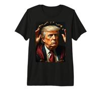 Ritratto di Movimento Artistico in Stile Barocco Donald Trump Maglietta Premium