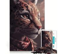 Ritratto di ocelot per adulti, puzzle da 1000 pezzi, sfida mentale, gioco rilassante, pezzo da collezione di alta qualità (50x75cm)