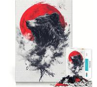 Ritratto di orso tatuato, puzzle da 1000 pezzi per adulti, gioco di logica e intrattenimento rilassante, pezzo di alta qualità 38x26cm