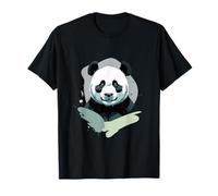 Ritratto di Panda con Design Astratto Maglietta