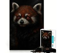 Ritratto di panda rosso con occhi luminosi - Puzzle da 1000 pezzi per adulti - Gioco di puzzle per la memoria, relax mentale, taglio liscio, regalo di compleanno (38x26cm)