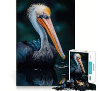 Ritratto di pellicano, fotografia naturalistica, puzzle per ragazzi, 1000 pezzi, gioco di pensiero, rilassante e divertente, opera d'arte da collezione (38x26cm)