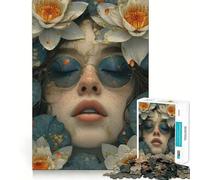 Ritratto di petali - Puzzle da 1000 pezzi per adulti - Gioco di abilità mentale - Design rilassante - Assemblaggio - Pezzo da collezione (38x26cm)