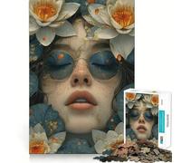 Ritratto di petali - Puzzle da 1000 pezzi per ragazzi - Migliora la memoria - Facile da usare - Tempo libero - Taglio preciso - Decorazione murale (50x75cm)