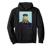 Ritratto di Postman Roulin di Vincent Van Gogh Painting Art Felpa con Cappuccio