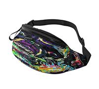 Ritratto Di Pug Running Con Cinturino Regolabile Per Donna Uomo Sport Fitness Portafoglio Mani Libere