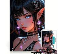 Ritratto di ragazza elfa anime,puzzle per adulti da 1000 pezzi,gioco di logica,taglio di precisione,bordi lisci,regalo perfetto per riunioni di famiglia (38x26cm)