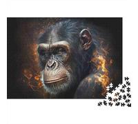 Ritratto di scimpanzé Puzzle da 1000 pezzi Primo piano del volto di gorilla per giochi educativi per adulti Bellissima decorazione Difficile sfida Compleanno maschile e femminile 70x50cm