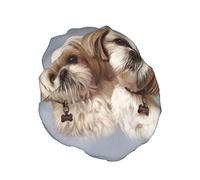 Ritratto di simpatici cani Shih Tzu Cuffia da a, cuffia da notte Cuffia da bagno elastica impermeabile a doppio strato Cuffia da bagno riutilizzabile