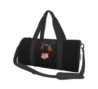 Ritratto di stampa del cane Rottweiler, Borsone da viaggio di grande capacità Borsa rotonda Borsa da viaggio sportiva Borsa da viaggio Borsa da fitness