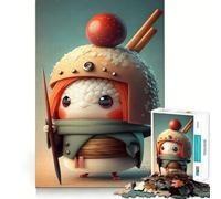 Ritratto di Sushi Puzzle da 1000 pezzi per adolescenti Gioco di logica stimolante Evasione rilassante Bordo trasparente Regalo di compleanno (38x26cm)