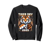 Ritratto di tigre ad acquerello per Tiger Day Felpa