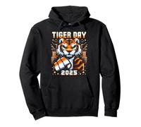 Ritratto di tigre ad acquerello per Tiger Day Felpa con Cappuccio