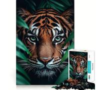 Ritratto di tigre nella giungla - Puzzle da 1000 pezzi per ragazzi - Gioco di logica chiaro - Divertimento tranquillo - Taglio perfetto - Una piacevole sorpresa 38x52cm