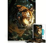 Ritratto di tigre nella giungla - Puzzle difficile per adulti da 1000 pezzi - Giocattolo intelligente e divertente - Taglio preciso - Regalo artistico 50x75cm
