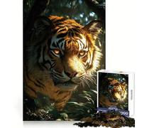 Ritratto di tigre nella giungla - Puzzle difficile per adulti da 1000 pezzi - Giocattolo intelligente e divertente - Taglio preciso - Regalo artistico 50x75cm