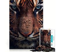 Ritratto di tigre, puzzle da 1000 pezzi per adolescenti, gioco stimolante per la mente, attività per la casa, dimensioni nitide, regalo affettuoso 38x52cm