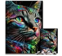 Ritratto di un bellissimo gatto, puzzle da 1000 pezzi per adulti, attività divertente per famiglie, sfida per il cervello, regalo perfetto per adolescenti, 26X38CM/10,23x14,96 pollici.