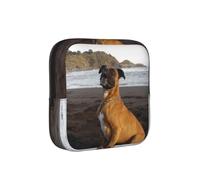 Ritratto di un cane boxer color marrone spiaggia, Borsa porta assorbenti, borse per il ciclo, borse per tamponi per donne e ragazze adolescenti
