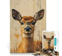Ritratto di un cervo - Puzzle da 1000 pezzi per adulti - Gioco intelligente e divertente - Bordi lisci - Regalo per le festività (50x75cm)
