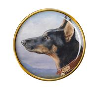 Ritratto Di Un Dobermann Da Carl Reichert Distintivo di Lapel Pin