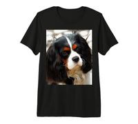 Ritratto di Un Re Carlo Cavalier Spaniel Maglietta Premium