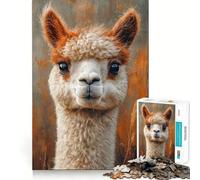 Ritratto di un simpatico alpaca - Puzzle per ragazzi, 1000 pezzi, rafforza la memoria, calma, passatempo di qualità, regalo festivo (50x75cm)