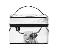 Ritratto Di Una Mucca Dell'altopiano, Borsa per il trucco Borsa per cosmetici Borsa da toilette da viaggio portatile Astuccio per matite Astuccio da toilette