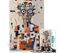 Ritratto di uomo geometrico - Puzzle da 1000 pezzi per adolescenti - Migliora la memoria - Facile da giocare - Tempo libero - Taglio preciso - Decorazione murale (50x75cm)